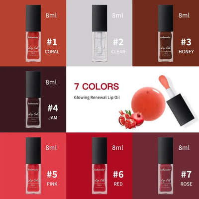 Glow Reviver Lip Oil Nourishing Tinted Lip Oil For A High-shine Finish Infused With Apricot Oil Rose Colors  Mirror Moisturizing