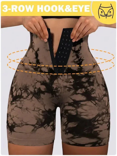 Women Tie Dye Leggings Seamless Knit