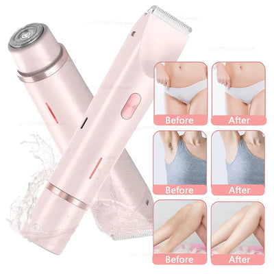 Electric Razor for Women Painless Women Mustache Electric Shaver for Leg Bikini Body Hair Trimmer Facial Epilator Hair Remover