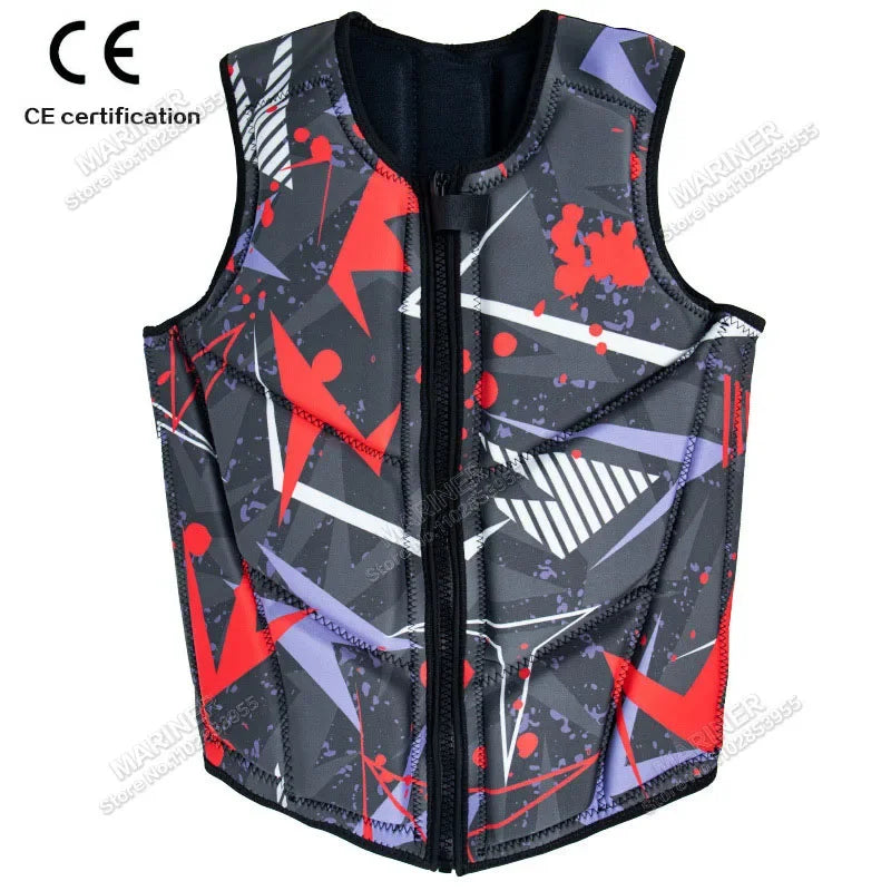 Wakesurf Comp Vest CE Approved Neoprene Life Jacket Wake Surfing Impact Vest surf But Great for All Other Watersports Activities