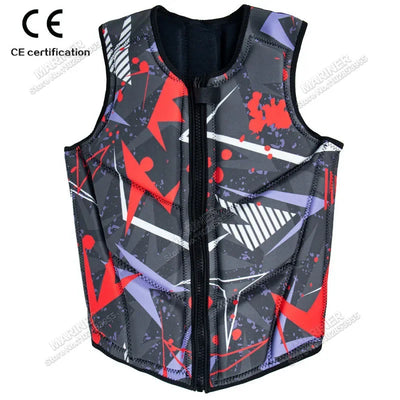 Wakesurf Comp Vest CE Approved Neoprene Life Jacket Wake Surfing Impact Vest surf But Great for All Other Watersports Activities