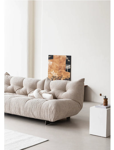 Alpaca Velvet Creamy Style Sofa Bed Foldable for Small Rooms Multifunctional for Lounging Sleeping Lazy Comfort Furniture FYLS