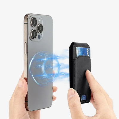 Magsafe Card Wallet Phone Stand PU Leather Magnetic Card Holder  Phone Cases Bracket Stand with Kickstand for IPhone 13/14/15/16