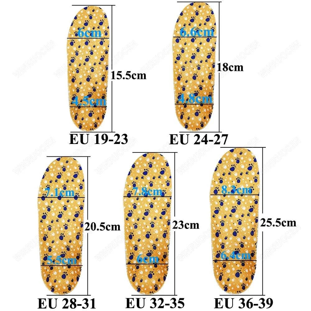 Kids Insole Arch Support | Flat Feet Sneaker for Children |Orthopaedic Insoles For Girl/boy Shoes | For Sports | Feet Care Inserts Pad