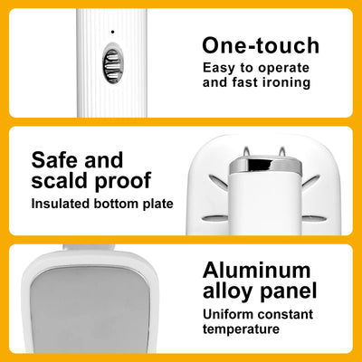 Travel Iron Portable Mini Ironing Machine Garment Steamer Wrinkle Remover Dry and Wet Handheld Steam Iron for Fabric Clothes