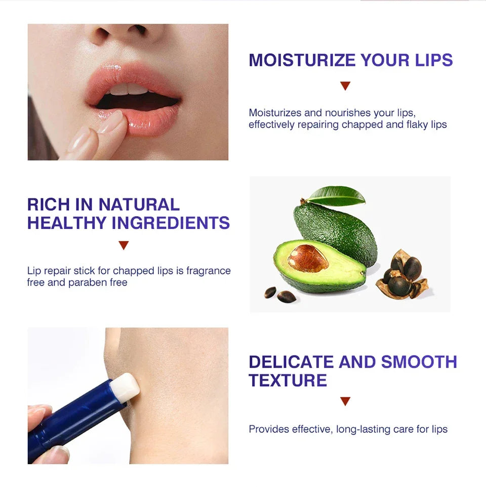 Lakerain Lip Repair Stick 2 Packs Quick Relief Of Dry Moisturizing And Smoothing lip Lines Lip Balm Soothes Chapping Lipstick