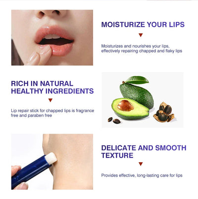 Lakerain Lip Repair Stick 2 Packs Quick Relief Of Dry Moisturizing And Smoothing lip Lines Lip Balm Soothes Chapping Lipstick