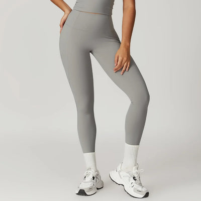 Fitness Tights Women Sport Leggings High Waist Elastic Solid Yoga Leggings Workout Gym Jogging Quick Dry Push Up Pants Female