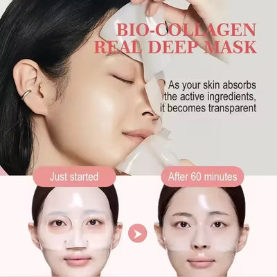 Bio Collagen Brightening Mask Deep Hydrating Shrink Pores Overnight Mask Gentle Moisturizing Refreshing Women Facial Skin Care