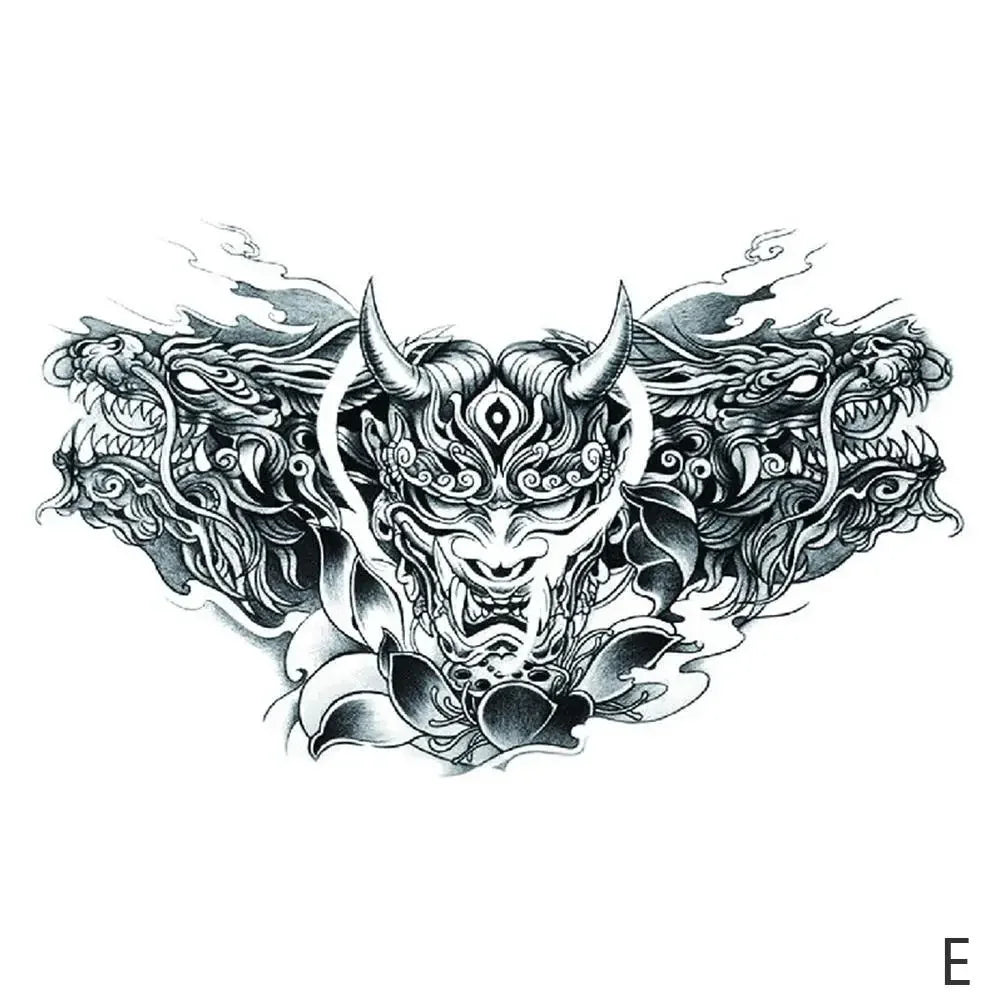 Temporary Tattoos Men Shoulder Tattoos Large Chest Body Sexy Tattoo Sticker Waterproof Tatoo Fake Make Up Pattern Stickers