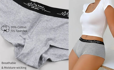 Ladies Solid color boxers Briefs Comfortable Female Underwear Sporty Style Casual Sexy Panties for Women S-XL