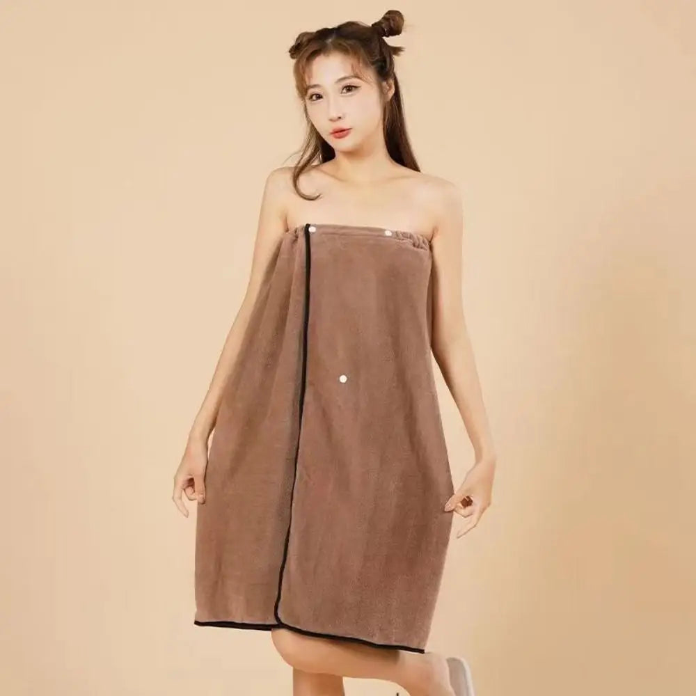 Swimming Bathrobe Microfiber Lady Bathrobe Cartoon Thickened Bath Skirt Comfortable Quick-drying Wrap Shower Skirt Summer