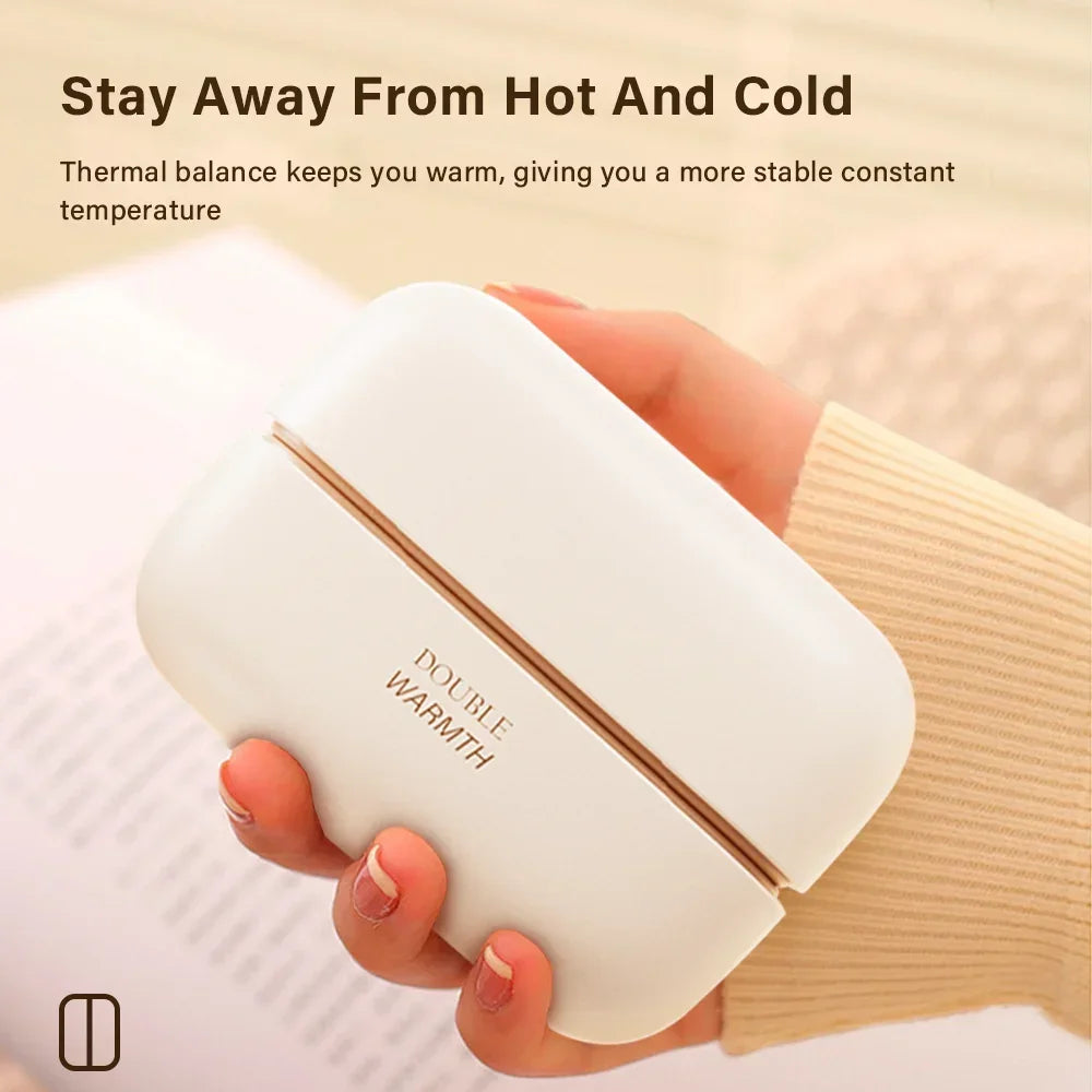 2 in 1 Magnetic Rechargeable Electric Hand Warmers Portable Ergonomic Compact Pocket Heater Tech Gifts for Outdoor Use