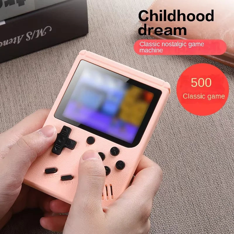 Retro Portable Mini Video Game Console 8-Bit LCD Game Player Built-in 400 500 Games AV Handheld Game Console For Children