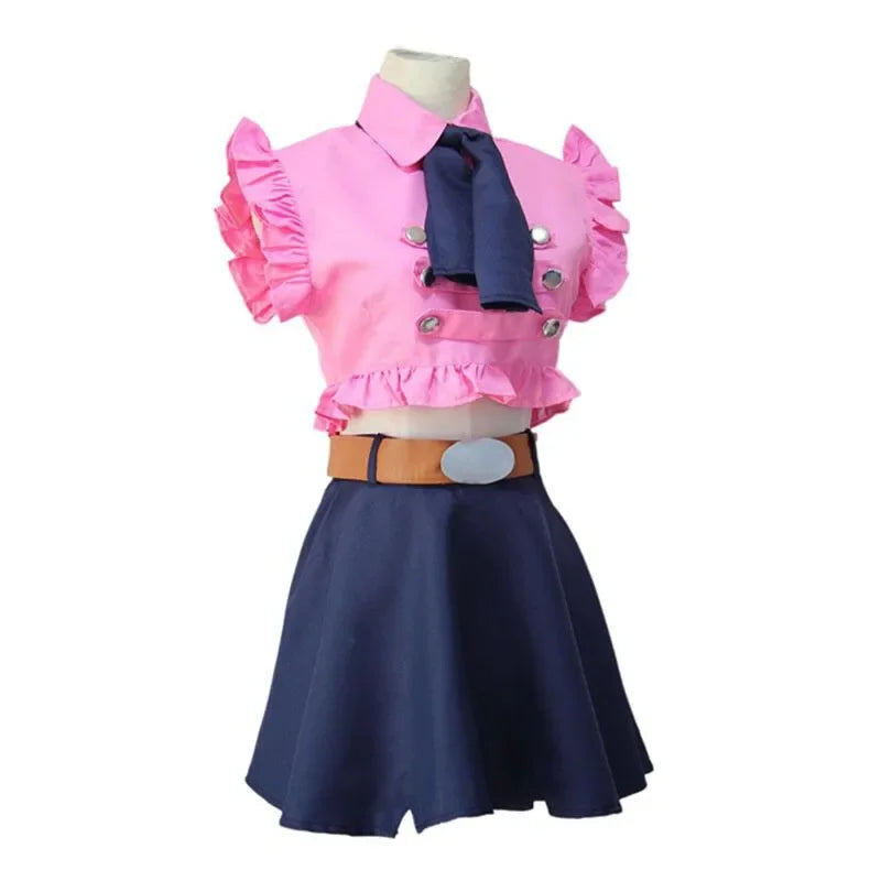 Cosplay Anime Girl Plays Original Sin Cosplay Cute Heroine Pink Shirt Short Skirt Suit Office Daily Short Skirt Comic Exhibition