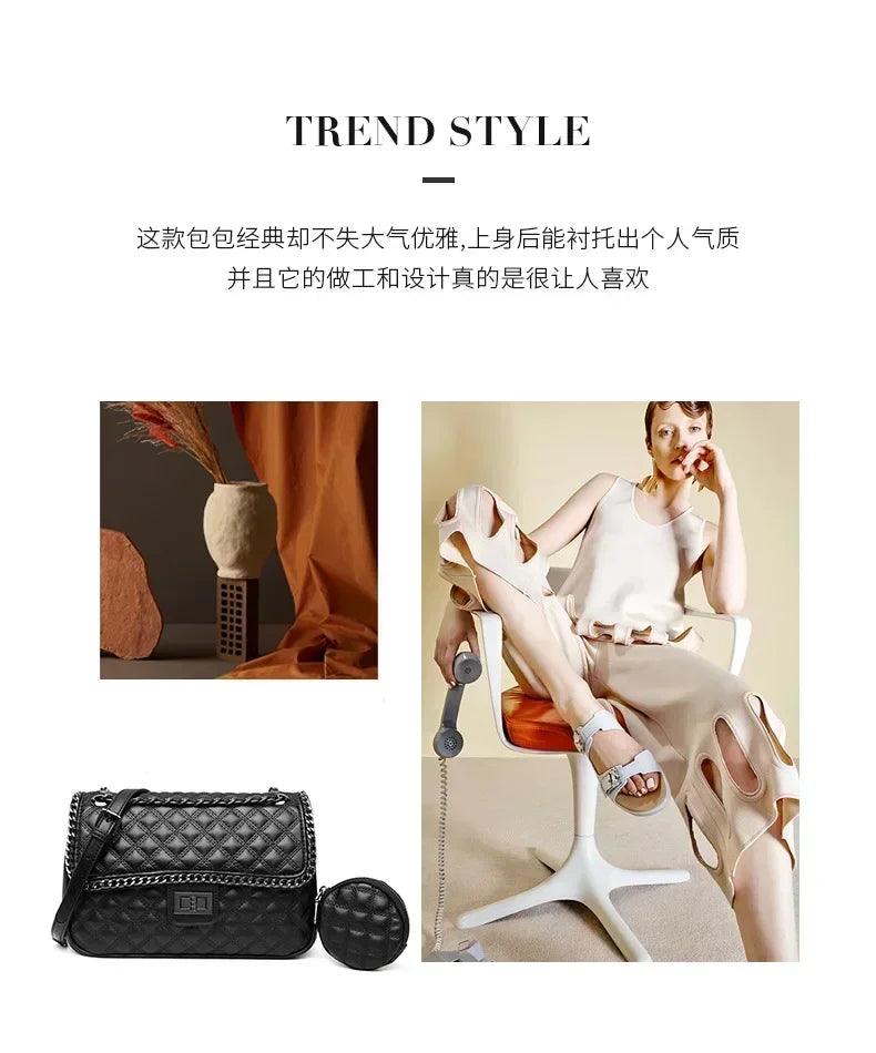 Famous designer women’s handbag with premium leather elegant messenger bag for everyday use classic luxury style