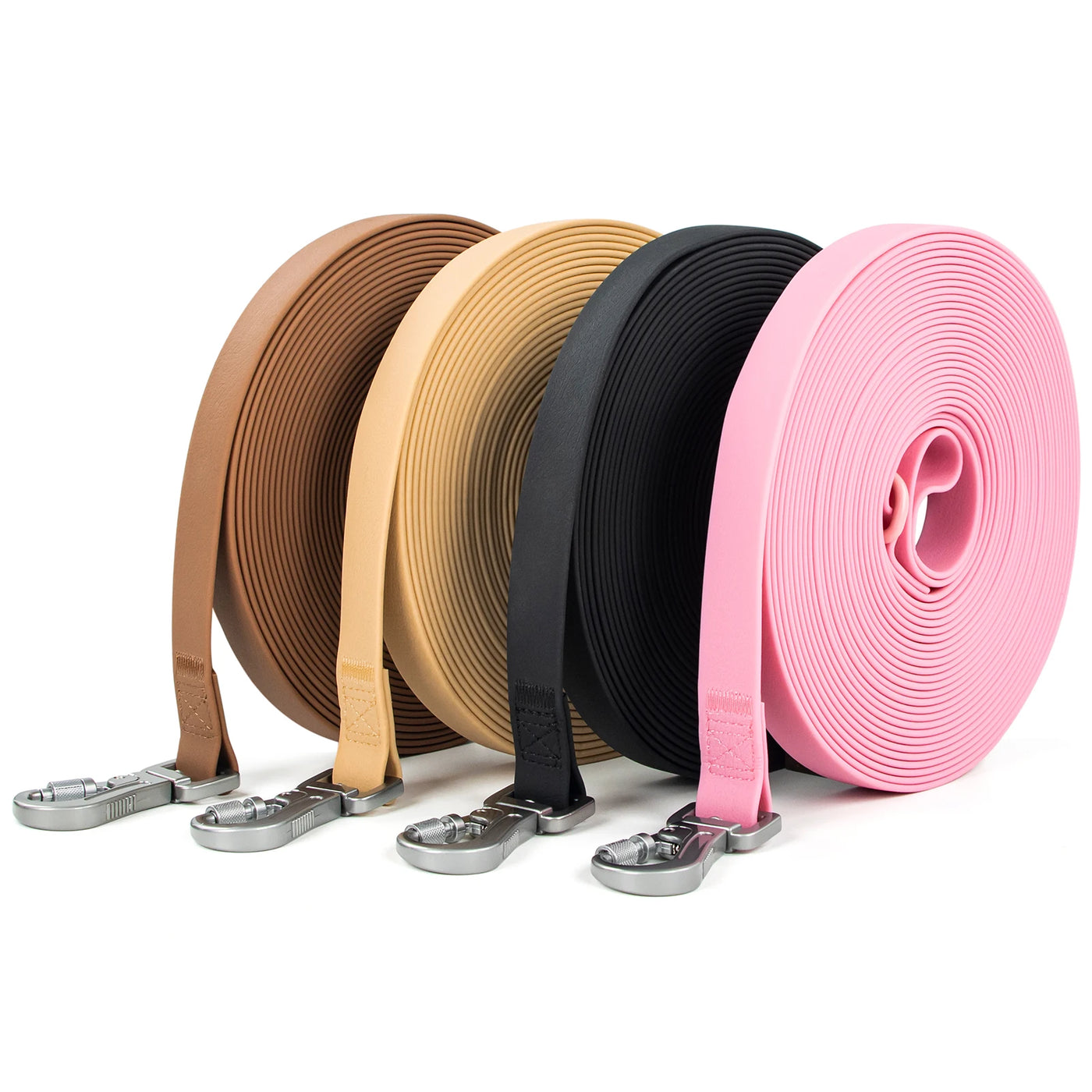 2M/3M/5M/10M PVC Long Dog Leash for Large Medium Dogs Waterproof Easy Clean Spiral Snap Ring Running Training Pet Lead