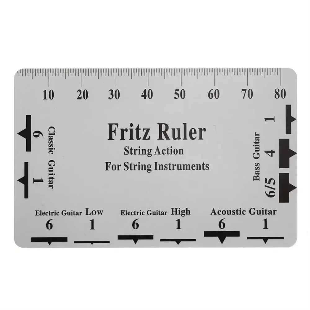 Guitar Strings String Pitch Ruler Measurement Rulers Card Guitar Ruler Compact Instruments Action Gauge Ruler Ukulele Bass