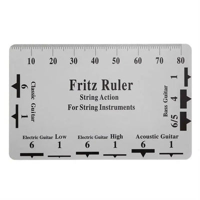 Guitar Strings String Pitch Ruler Measurement Rulers Card Guitar Ruler Compact Instruments Action Gauge Ruler Ukulele Bass