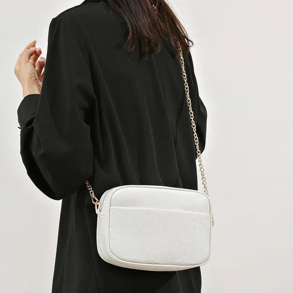 Fashion women handbag luxury brand leather tote bags for shoulder 2024 designer solid color messenger