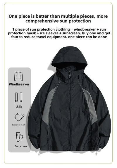 Summer Sun Jackets Men's Outdoor Cycling Clothing Quick Dry UV Skin Coat Women Sports Sun Protection Hiking Camping Windbreaker