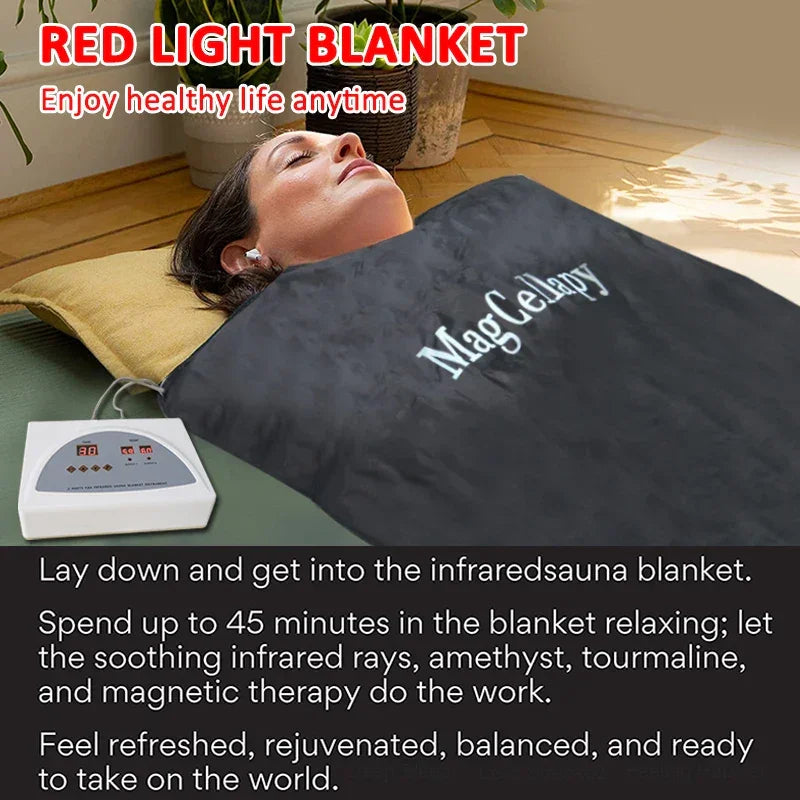 Far Infrared Sauna Blanket Body Sculpting Sauna Bag Professional Detox Therapy Anti-Aging Beauty Machine Fitness Machine Black