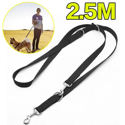 Adjustable Dogs Walking Training Lead 2.5M Police Style Control Dog Lead Leash Dog Chain Dog Leashes Safety Pet Leashes