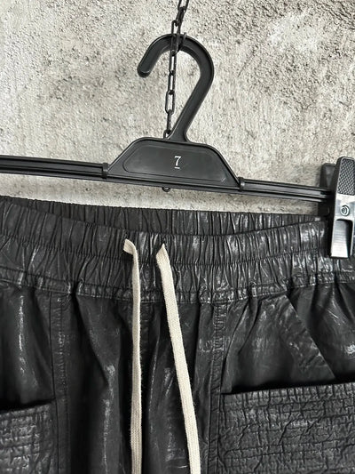 Owen Seak Men Oil wax Denim Jeans Classic Gothic Men's Coated Casual High Street Straight Hip Hop Women Solid Jeans Loose Pants