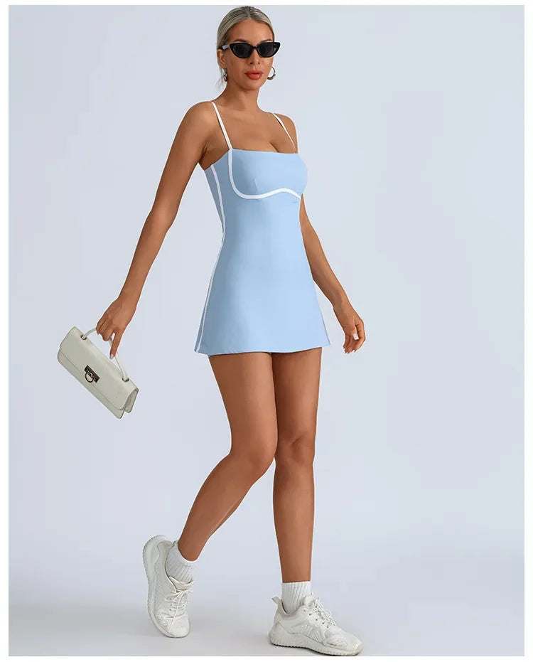 Golf Tennis Dress with Pad Sports Set for Women Workout Activewear