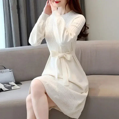 Crochet Dresses for Women Trendy Chic and Elegant Pretty New In Woman Knitted Dress Autumn Winter High Quality Luxury Aesthetic