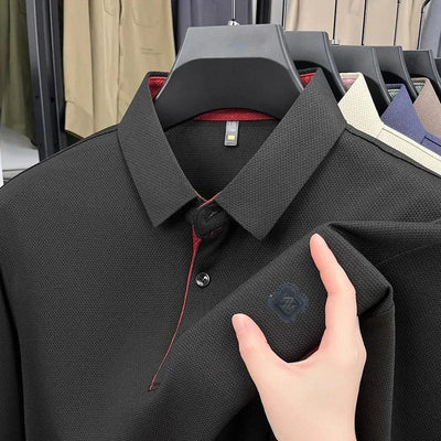 Designer Brand Men's Polo Shirt Lapel T-Shirt Autumn New Exquisite Letter Print Long Sleeve Fashion Casual Business Menswear Top