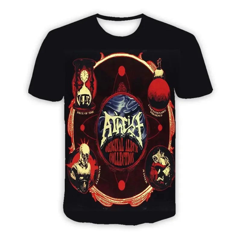 Atheist  Band 3D Printed Casual Fashion T-shirts For Women Men