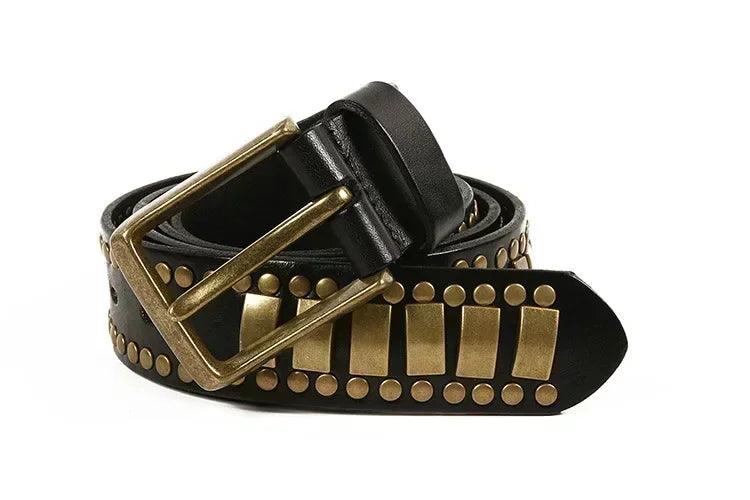 Stylish decorative waistband |original leather pin buckle punk belts | hip hop dress | for men and women