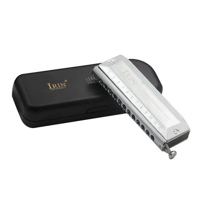 IRIN 12 Hole 48 Tone Harmonica Half Scale Harmonica Tones Semitones Switch Professional Woodwind Music Instrument Accessories