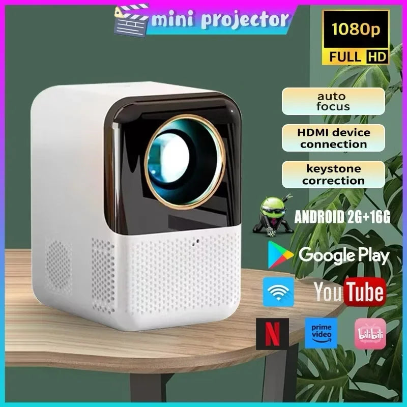 4K Mini Projector for Phone Portable Android Wifi Bluetooth Connection Home Cinema Full HD 1080P Home Theater LCD Projector