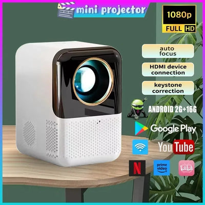 4K Mini Projector for Phone Portable Android Wifi Bluetooth Connection Home Cinema Full HD 1080P Home Theater LCD Projector