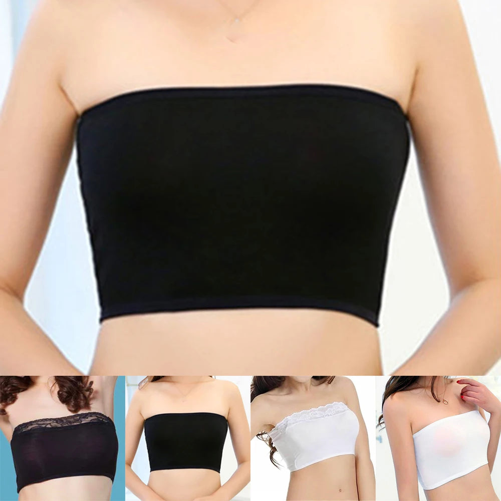 Summer Women Strapless Bra Bandeau Soft