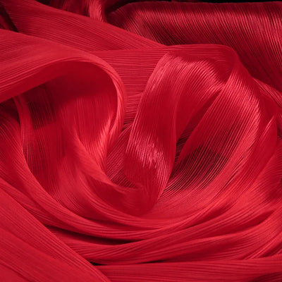 Bright Wrinkled Texture Organza Fabric for Wedding Decoration Background Yarn Floral Design Plastic Fabrics Cloth Diy Sewing