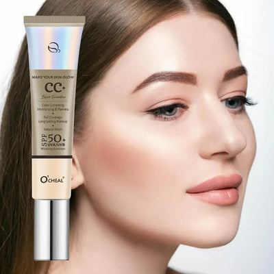 CC Cream With SPF 50 Color Correcting Cream SPF 50 Sunscreen Full Coverage Foundation Lightweight Foundation Moisturizing