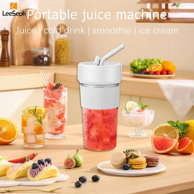 Portable Blender Cup, Electric Juicer Blender, Mini Blender Portable Blender For Shakes and Smoothies, for Home, Gym, Office