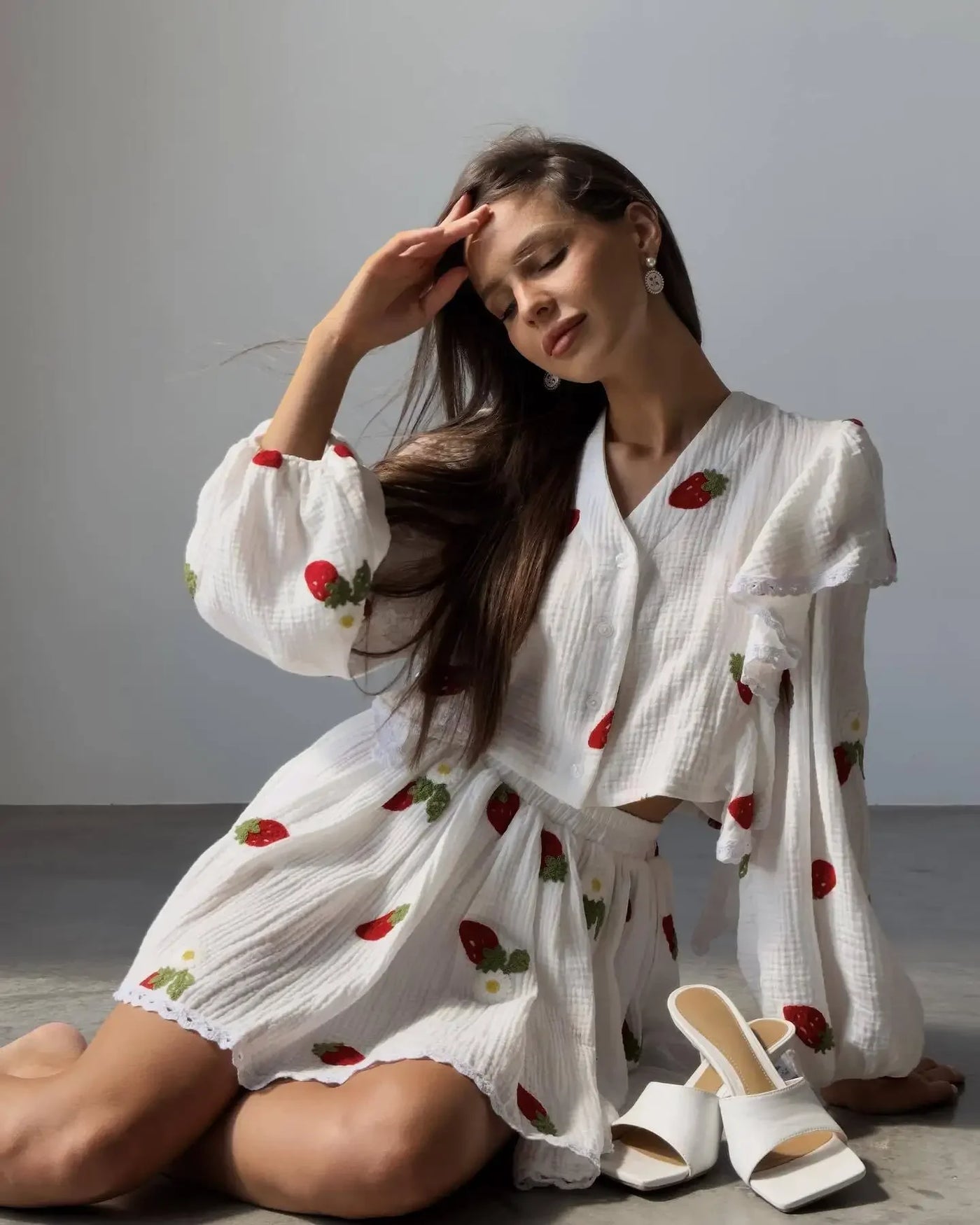 Women Lantern Linen Top