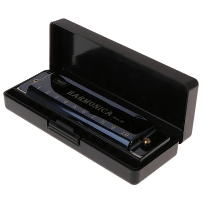 Harmonica Key of C 10 Hole Diatonic Harmonica C with Case for Beginner Students Kids Gift with Case