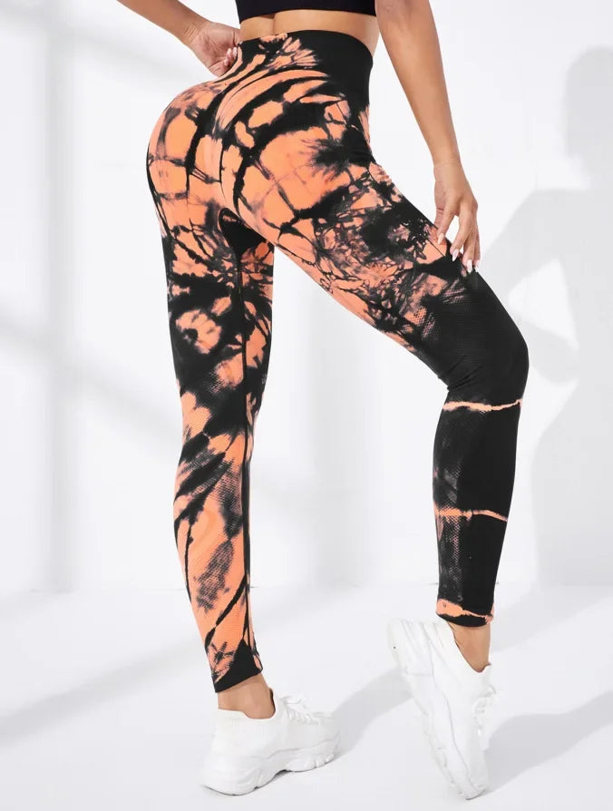 Seamless Tie Dye Leggings Women for Fitness