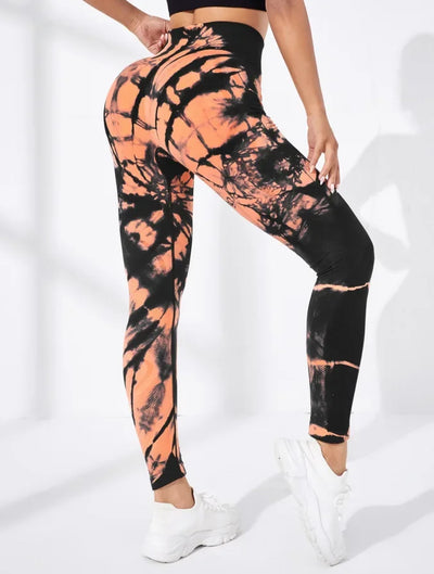 Seamless Tie Dye Leggings Women for Fitness