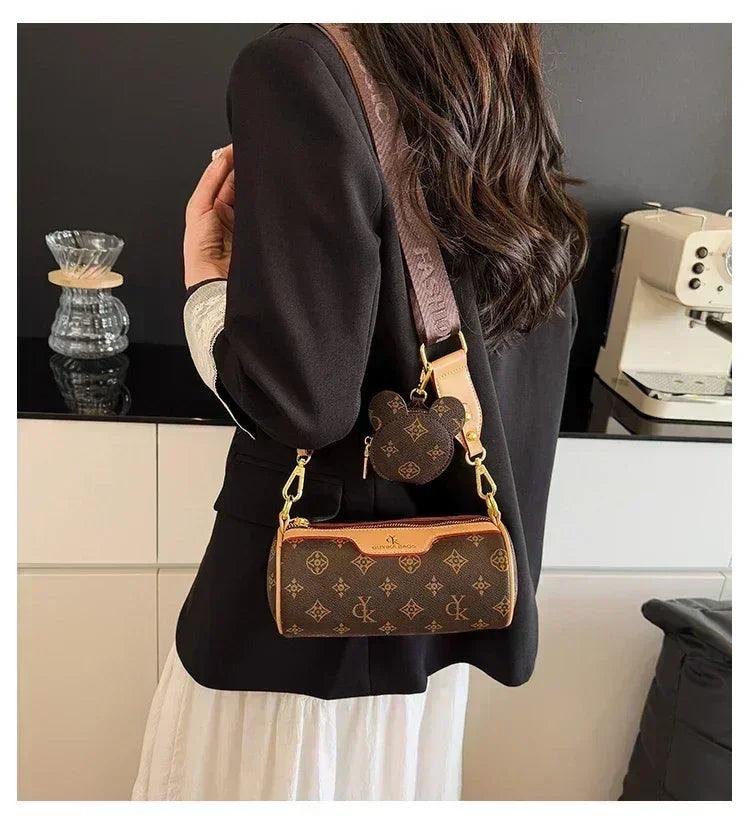 Famous designer popular classic elegant handbags leather ladies crossbody shoulder bag versatile and chic for evening