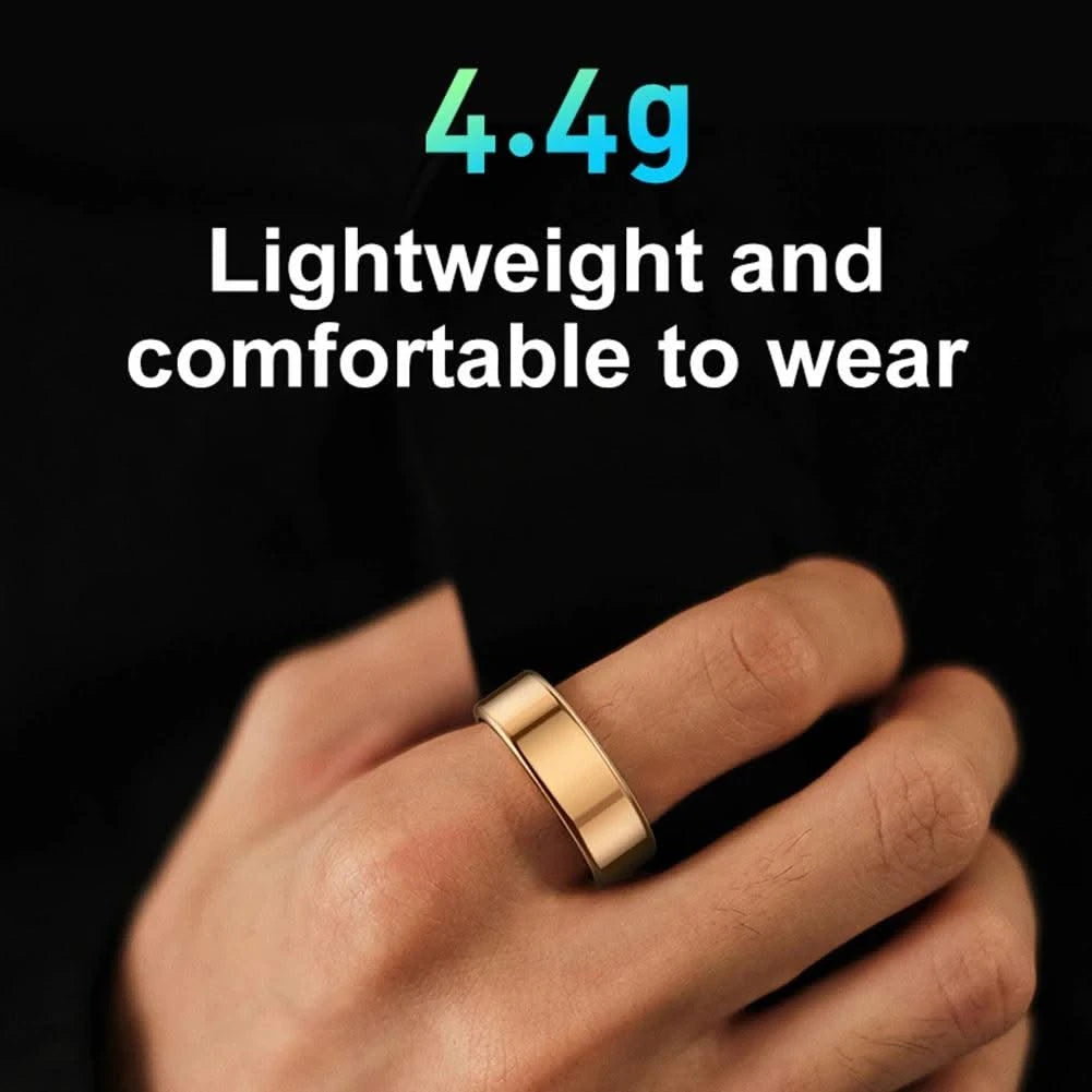 R02 Smart Ring Military Grade Titanium IP68 & 3ATM Waterproof Sleep Heart Rate Health Monitoring Multi-sport Modes Tracker Ring