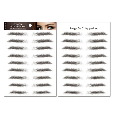 Temporary Tattoos Women Men Water Transfers Decals Simulation Eye Brow Eyebrow Stickers 6D Eyebrow Tattoos Stickers