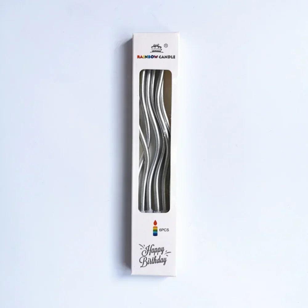 Birthday cake candles smoke-free curved curly coil long for wedding party supplies