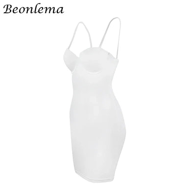 Shapewear Women Sexy Dress Control Slips Dress With Bra Push Up Slimming Sheath Underwear Body Shaper Waist Trainer Corset