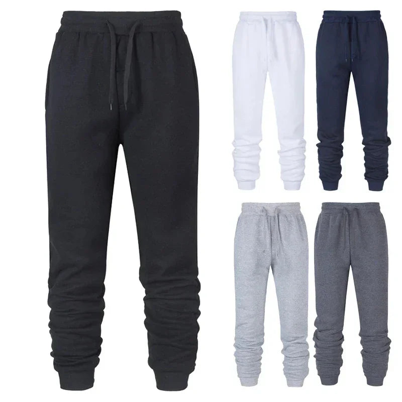 Men's Athletic Trainning Joggers Casual Loose Fit Sweatpants Spring Fall Fleece Lined Pants Elastic Waist Drawstring Trousers